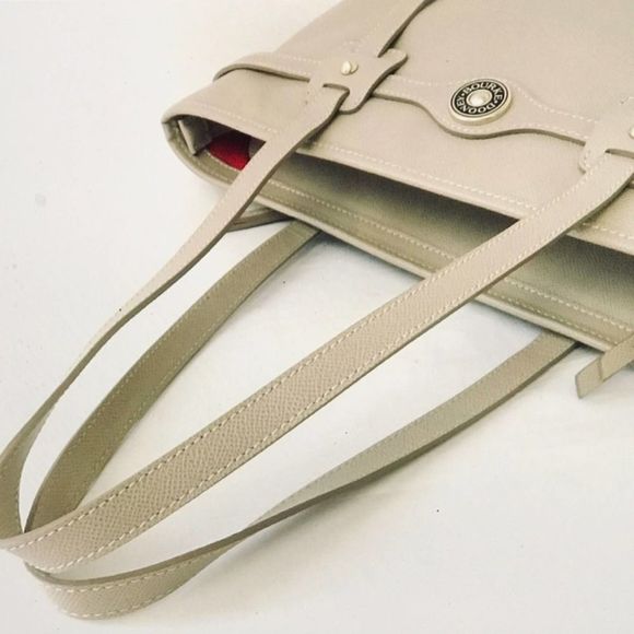 Dooney & Bourke Taupe Crossgrain Leather Tote Bag - Picture 6 of 9